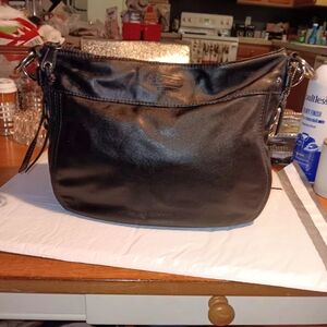 Coach Black Leather Shoulder Bag